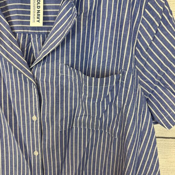 Old Navy Plus Size Blue & White Stripe 2 Piece Shorts Pajama Set Size 4X - Picture 6 of 11